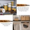 LZMZMQ Wire Shelf Cover for Pantry 5 Layer, Walnut PVC Composite Sheet Wire Rack Covers for Shelves, Closet/Kitchen/Laundry Room Shelf Liners, Waterproof & Cuttable(42x12in/107x30cm) view 4