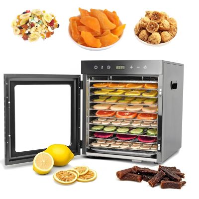 Food Dehydrator Machine,10 Stainless Steel Dehydrator Trays, 24H Timer & 190oF Temp Control, Commercial Freeze Dryer Machine, Fruit Dryer for Meat, Jerky, Herbs & Candy