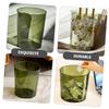 Zerodeko Large Capacity Clear Trash Can for Bathroom Kitchen Simple Style Household Garbage Bin Pet Material Office Waste Container Modern Minimalist Design Home Storage Bucket view 3
