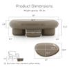 24/7 Shop at Home Kavren Modern 37-inch Oval Glossy Low Profile Coffee Table, Stone Shape Living Room Furniture for Small Space, Dark Brown view 2