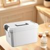FashionCha Portable Medicine Box with Handle Empty Lidded Multifunctional Multi Layer Storage Container Medicine Organizer for Bathroom, XL view 3