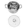 Focket Stainless Steel Soup, 24 cm Diameter with Double Glass Lid Design for Kitchen Utensils with Multifunctional Use view 1