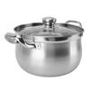 Focket Stainless Steel Soup, 24 cm Diameter with Double Glass Lid Design for Kitchen Utensils with Multifunctional Use view 2