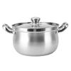 Focket Stainless Steel Soup, 24 cm Diameter with Double Glass Lid Design for Kitchen Utensils with Multifunctional Use view 3