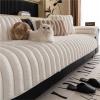DjxAzthuria Solid Color Anti-Slip Sofa Cover Fashion Plush Winter Warm Couch Cushion Thick and Comfortable Seat Mat Living Room Sofa Blanket(Dark Coffee,70x120cm) view 2