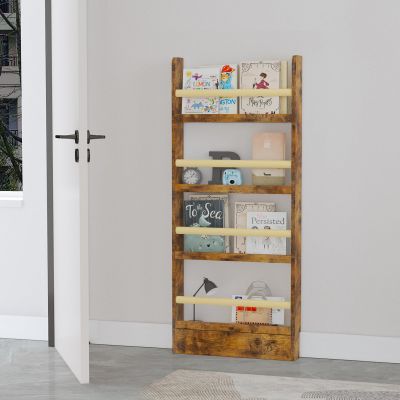 AKFJOSGE Book Shelf, Behind The Door Bookshelf, 6-Tier Behind The Door Shelf, Childrens Bookshelf Kids Bookcase Storage Shelves for Bedroom, Living Room, Home Office
