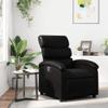 WRJENFSC Recliner Chair for Living Room Black Faux Leather Adjustable Lounge Chair with Comfy Padding and Stain Resistant Material for Home Theater Reading Nook view 1