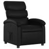 WRJENFSC Recliner Chair for Living Room Black Faux Leather Adjustable Lounge Chair with Comfy Padding and Stain Resistant Material for Home Theater Reading Nook view 2