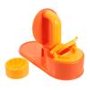 PRETYZOOM Labor Saving Dumpling Presser Mold for Kitchen Dough Wrapper Press Handle Practical Manual Dumpling Maker for Beginners Easy DIY Bright Orange view 1