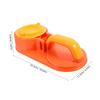 PRETYZOOM Labor Saving Dumpling Presser Mold for Kitchen Dough Wrapper Press Handle Practical Manual Dumpling Maker for Beginners Easy DIY Bright Orange view 2