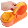 PRETYZOOM Labor Saving Dumpling Presser Mold for Kitchen Dough Wrapper Press Handle Practical Manual Dumpling Maker for Beginners Easy DIY Bright Orange view 4