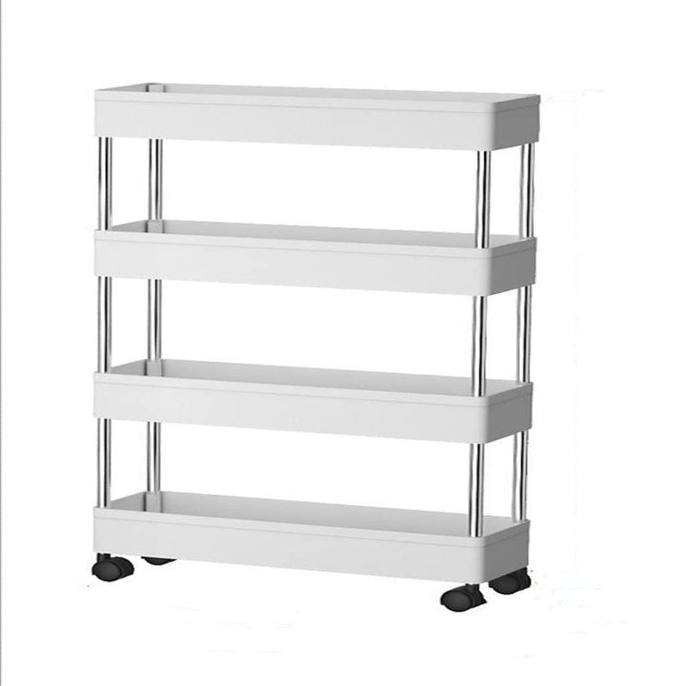 ONMYJFD Thicker Material Multi-Layer Storage Cart Rolling Bathroom Organizer Household Rack Mobile Shelf