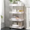 ONMYJFD Thicker Material Multi-Layer Storage Cart Rolling Bathroom Organizer Household Rack Mobile Shelf view 4