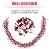 6FT Red & Black Berry Garland with Acrylic Ice, Frosted Christmas Garland for Mantel, Staircase, Front Door, Indoor Outdoor Winter Holiday & Xmas Home Decor view 4