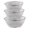 SOLUSTRE Stainless Steel Mesh Colander for Rice Washing and Vegetable Draining Fine Mesh Strainer Basket with Construction Multi Purpose Kitchen Bowl for Pasta Beans and Fruit Cleaning view 1
