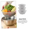SOLUSTRE Stainless Steel Mesh Colander for Rice Washing and Vegetable Draining Fine Mesh Strainer Basket with Construction Multi Purpose Kitchen Bowl for Pasta Beans and Fruit Cleaning view 3
