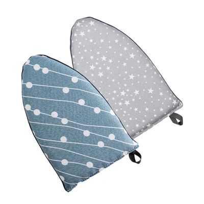 GLEAVI 2pcs Portable Mini Electric Ironing Board with Heat Resistant Polyester Sponge Steam Mitt and Finger Loop Design for Easy Handheld Use and Space Saving Storage at Home Travel