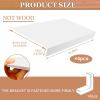 4 Pcs Wire Shelf Covers for Pantry Shelves, 47 x 18 x 2 in Wire Rack Covers for Pantry PVC Rack Covers Wire Shelf Liner with 8 Holders for Closet Kitchen Bathroom Office Shelving, White view 2