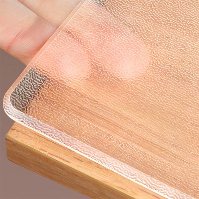 14"x60"Clear Desk Mat,Clear Table Cover Protector, Frosted 1.5mmPVC Plastic Table Covers,Vinyl Desk Pad Protector Top of Desks for Kitchen Office Desktop Non-Slip Heat Resistant