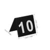 Cabilock 20pcs Double Sided Acrylic Table Numbers V Shaped Place Cards for Weddings Receptions Conferences Black Base White Numbers Standing view 2