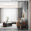 7 Pcs Adjustable Height Iron Room Divider - Gold Privacy Screen for Home Office & Space Separation(Black,110cm) view 1