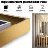 7 Pcs Adjustable Height Iron Room Divider - Gold Privacy Screen for Home Office & Space Separation(Black,110cm) view 3