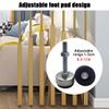 7 Pcs Adjustable Height Iron Room Divider - Gold Privacy Screen for Home Office & Space Separation(Black,110cm) view 4