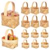 Ciieeo 12 Pcs Handmade Mini Woven Wooden Baskets Small and Medium Sturdy Portable Craft Baskets for Party Favors Candy Picnic and Home Decor view 1