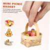 Ciieeo 12 Pcs Handmade Mini Woven Wooden Baskets Small and Medium Sturdy Portable Craft Baskets for Party Favors Candy Picnic and Home Decor view 3