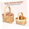Ciieeo 12 Pcs Handmade Mini Woven Wooden Baskets Small and Medium Sturdy Portable Craft Baskets for Party Favors Candy Picnic and Home Decor view 4