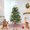 36 Inches Christmas Plaid Tree Skirt - Red Blue Green Buffalo Checked Tree Skirts Mat for Small Tree Xmas Home Holiday New Years Party Decoration view 2