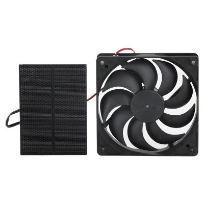 Grcfumo Solar Panel Fan Kit, 3W Mini Chicken Coop Pet House Window Exhaust Fan, Low Noise Outdoor Cooling Vent for DIY Cooling Ventilation