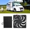 Grcfumo Solar Panel Fan Kit, 3W Mini Chicken Coop Pet House Window Exhaust Fan, Low Noise Outdoor Cooling Vent for DIY Cooling Ventilation view 2