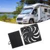 Grcfumo Solar Panel Fan Kit, 3W Mini Chicken Coop Pet House Window Exhaust Fan, Low Noise Outdoor Cooling Vent for DIY Cooling Ventilation view 4