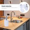 UTHCLO Plastic Bathroom White Sanitary Ware for Use Includes Toothbrush Cup Lotion Bottle Gargle Cup and Soap Dish with Smooth Surface and Compact Design for Organized Wash Supplies view 4
