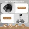 BKV Suction Cup Hooks for Glass Window,Removable Shower Hooks for Inside Shower,Metal Towel Hooks for Bathrooms,2 Pack(Black) view 4