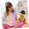 Kichvoe 4pcs Mini Doll Top Hats Black Fabric Snowman Doll Hat Ornament for DIY Crafts Handmade Decoration Party Supplies view 4