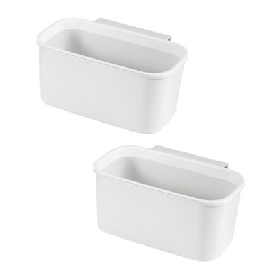 Cabilock 2pcs Hanging Kitchen Waste Bins Small Garbage Containers for Cabinet Doors Material Trash Can for Kitchen Bedroom Bathroom Dormitory Organization