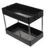 Cabilock Black ABS Dual Layer Spice Rack Organizer Seasoning Bottles view 1
