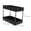 Cabilock Black ABS Dual Layer Spice Rack Organizer Seasoning Bottles view 2