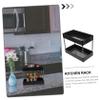 Cabilock Black ABS Dual Layer Spice Rack Organizer Seasoning Bottles view 3