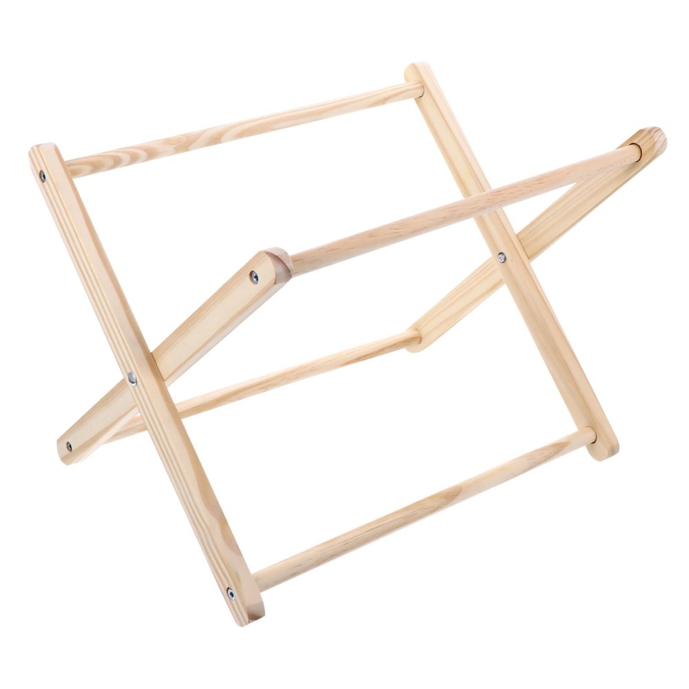 Foldable Magazine Holder Wooden Standing Rack for Files and Magazines