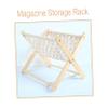 Foldable Magazine Holder Wooden Standing Rack for Files and Magazines view 4