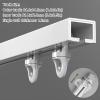 2.8-8.9ft Ceiling/Wall Mount Curtain Track, Retractable, with Brackets, Curtain Rods for Living Room Bedroom Hospital, Easy to Install, White(White-A,1.3~2.4m/4.3~7.9ft) view 2