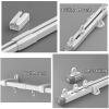 2.8-8.9ft Ceiling/Wall Mount Curtain Track, Retractable, with Brackets, Curtain Rods for Living Room Bedroom Hospital, Easy to Install, White(White-A,1.3~2.4m/4.3~7.9ft) view 3