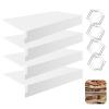 4 Pack Wire Rack Covers for Closets White 43 x 16 x 2 in, Easy to Cut PVC Waterproof Removable Shelf Liners, for Pantries, Garages Kitchen view 1
