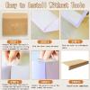 4 Pack Wire Rack Covers for Closets White 43 x 16 x 2 in, Easy to Cut PVC Waterproof Removable Shelf Liners, for Pantries, Garages Kitchen view 4