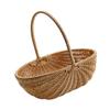 Wakauto Multi Functional Handheld Woven Basket with Sturdy Handle for Fruit Picking Picnic and Rustic Storage Large Artistic Design Suitable for Indoor and Outdoor Use view 1
