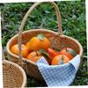 Wakauto Multi Functional Handheld Woven Basket with Sturdy Handle for Fruit Picking Picnic and Rustic Storage Large Artistic Design Suitable for Indoor and Outdoor Use view 4