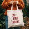 Aesthetic Christmas Tote Bag for Women Friends Canvas Tote Bags for Vacation Shopping Work Gym Christmas Birthday Gifts for Womens Aunt Mom - Oh Holy Night Totes view 2